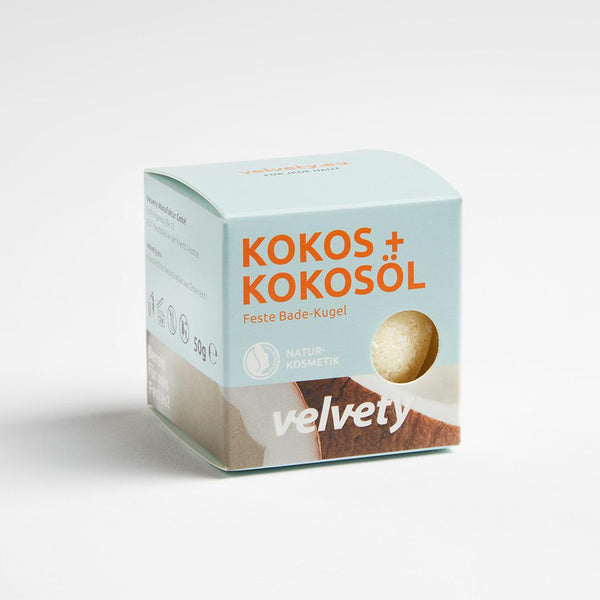 Zamatová bomba do kúpeľa s kokosovým olejom - Kokos (50 g)