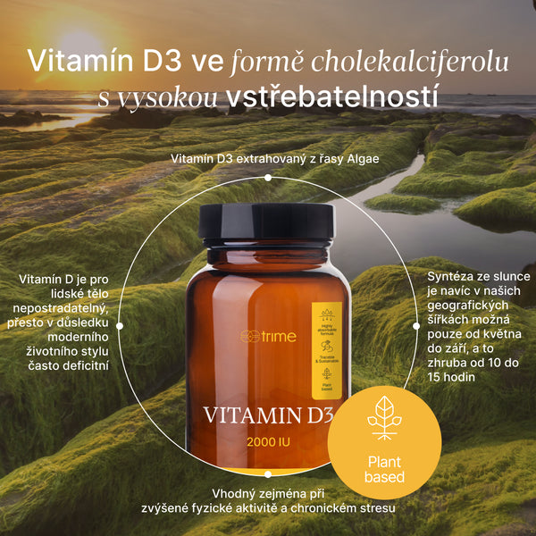 Trime Vitamin D3 - cholekalciferol 2000 IU (90 kapslí)