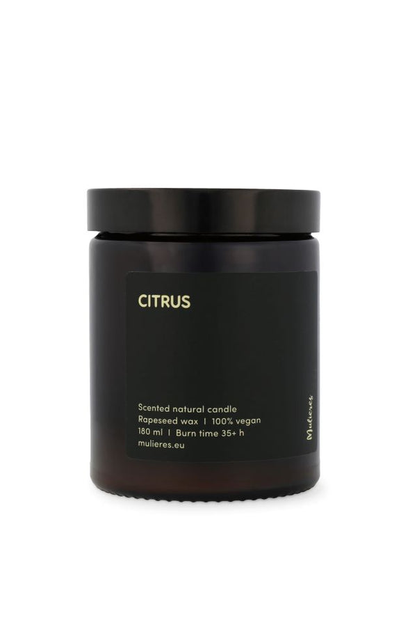 Mulieres Vonná svíčka ve skle - citrus (180 ml)