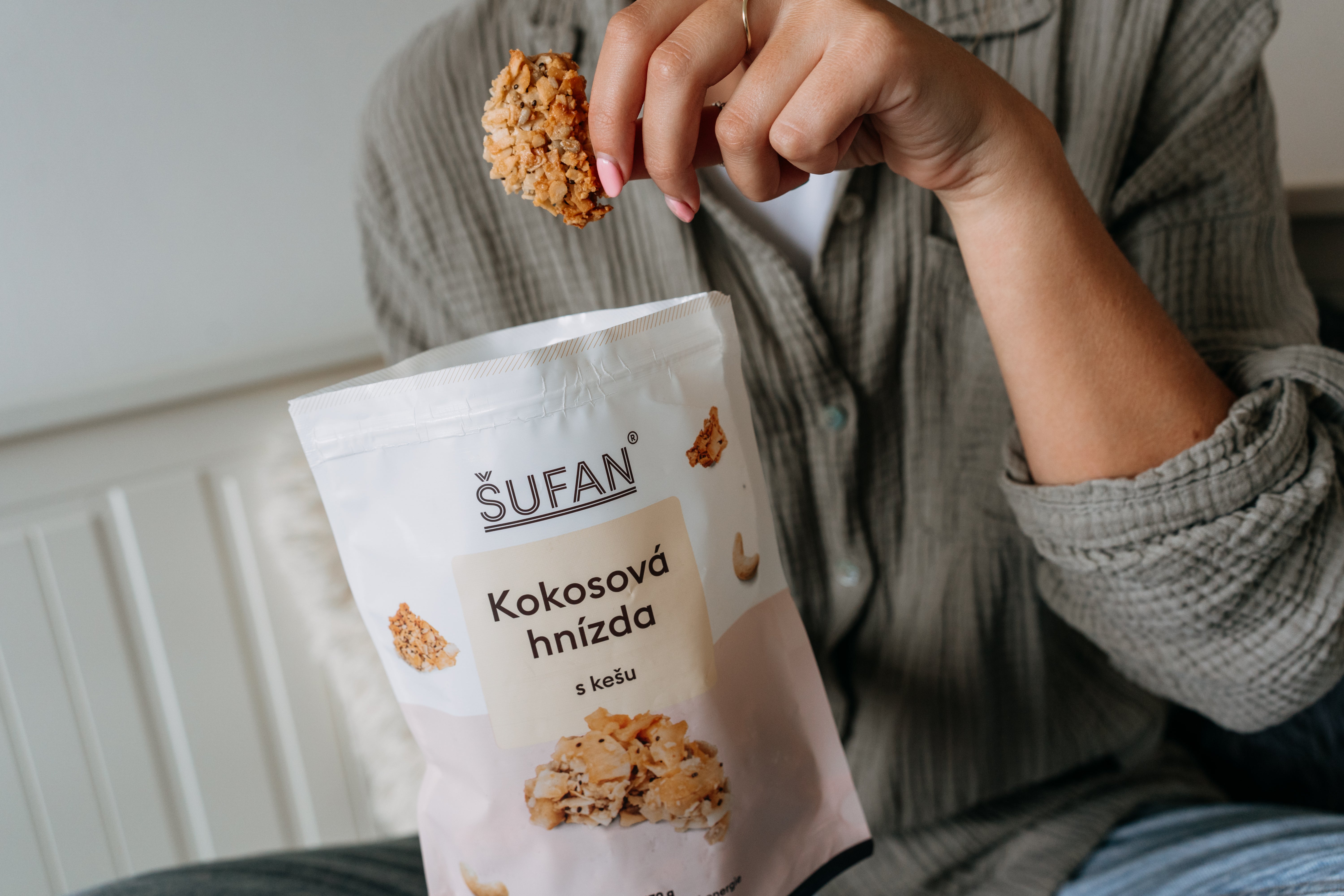 Šufan Kokosová hnízda s kešu (170 g)