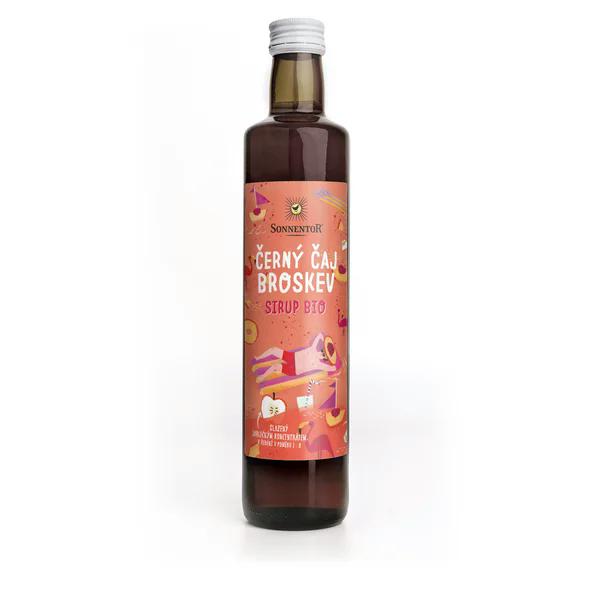 Sonnentor Sirup BIO - černý čaj a broskev (500 ml)