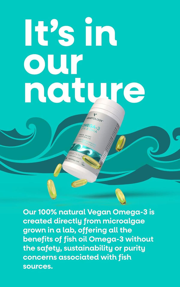 Vegetology Omega-3 (Opti3) - EPA a DHA s vitamínom D3 (60 kapsúl)