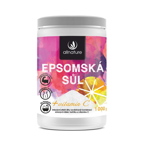 Allnature Epsomská soľ s vitamínom C (1 kg)