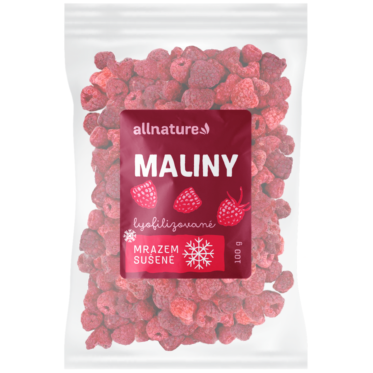 Allnature mrazom sušené maliny (100 g)