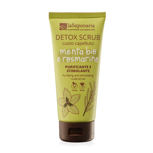 laSaponaria Detoxikační peeling na pokožku hlavy s mátou a rozmarýnem (100 ml)