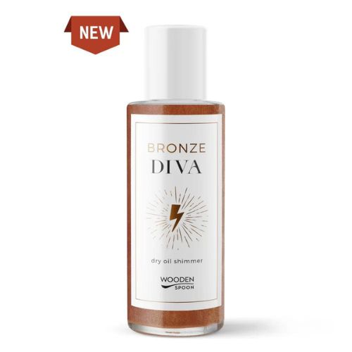 Drevená lyžička Glitter Dry Oil Bronze Diva <tc>BIO</tc> (100 ml)