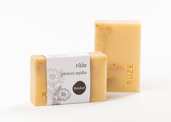 Tuhé mydlo na tvár Koukol Soap Factory - Rose (70 g)