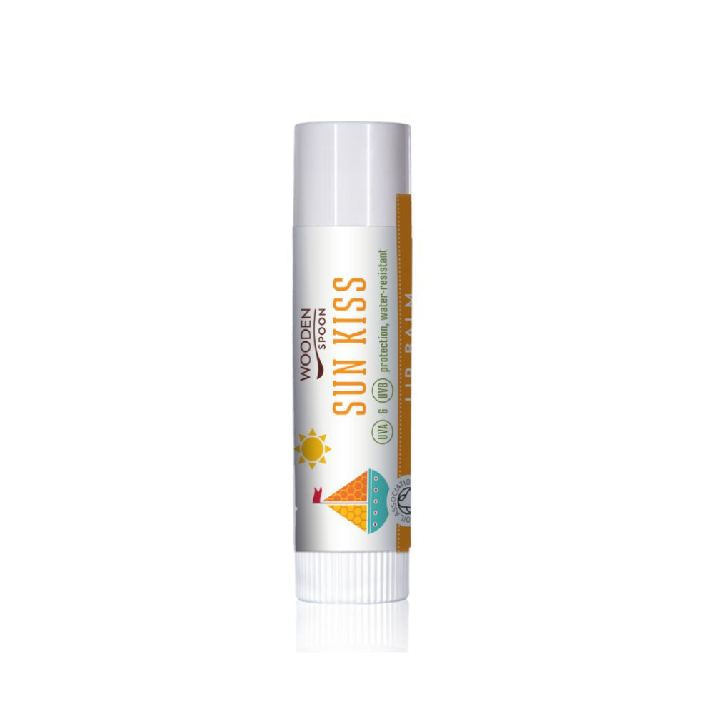 Drevená lyžička Sun Kiss balzam na pery SPF 45 <tc>BIO</tc> (4,3 ml)