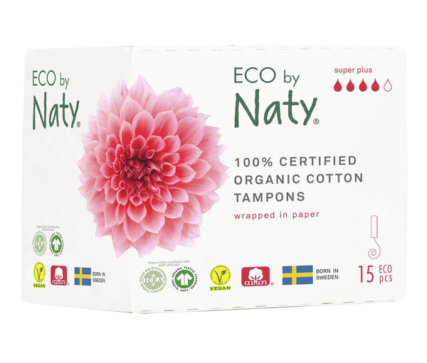 Tampóny Eco by Naty Super plus (15 ks)