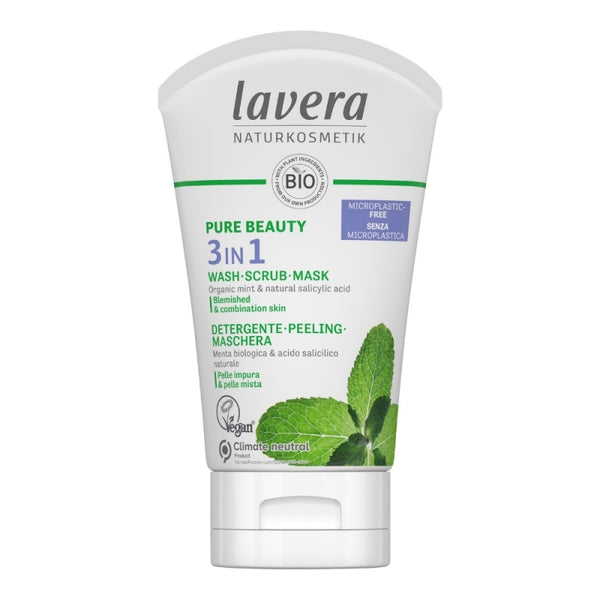 Lavera Pure Beauty Čistiaci gél, peeling a maska 3v1 <tc>BIO</tc> (125 ml)